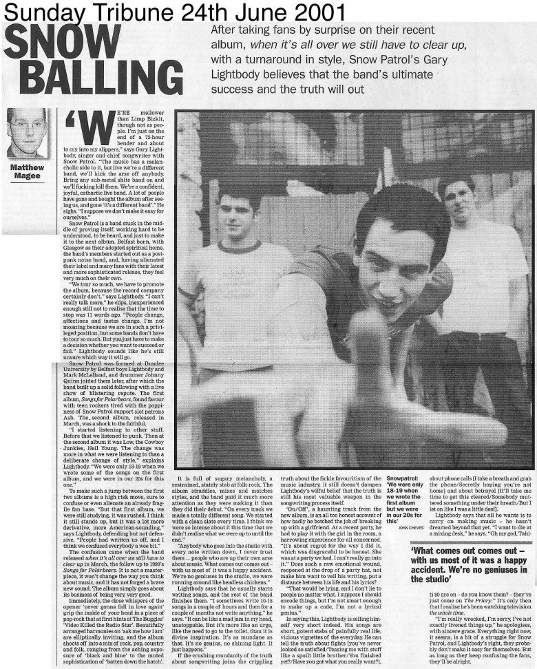 Sunday Tribune - Snow Balling