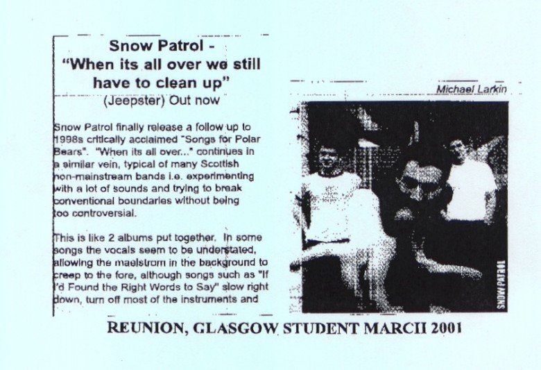 Reunion (glasgow student) - When It's All Over We Still Have To Clear Up