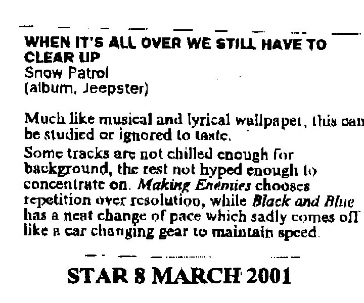 Star - When It's All Over We Still Have To Clear Up