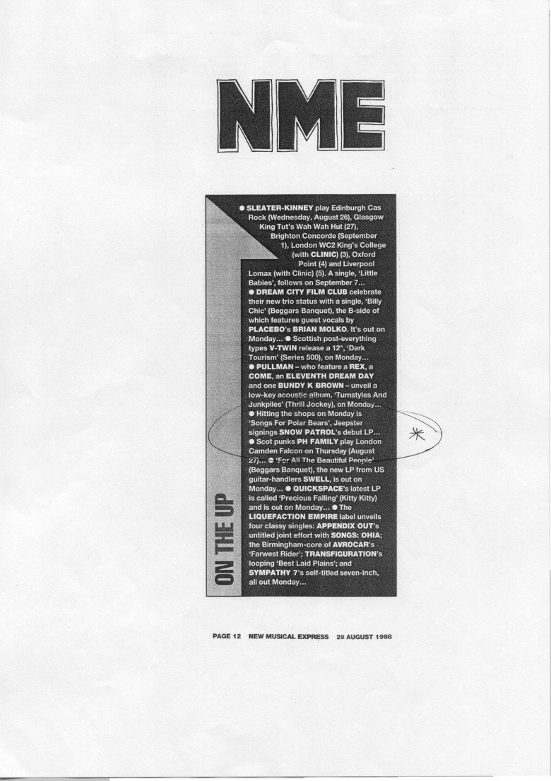 NME - on the up - Songs for Polar Bears
