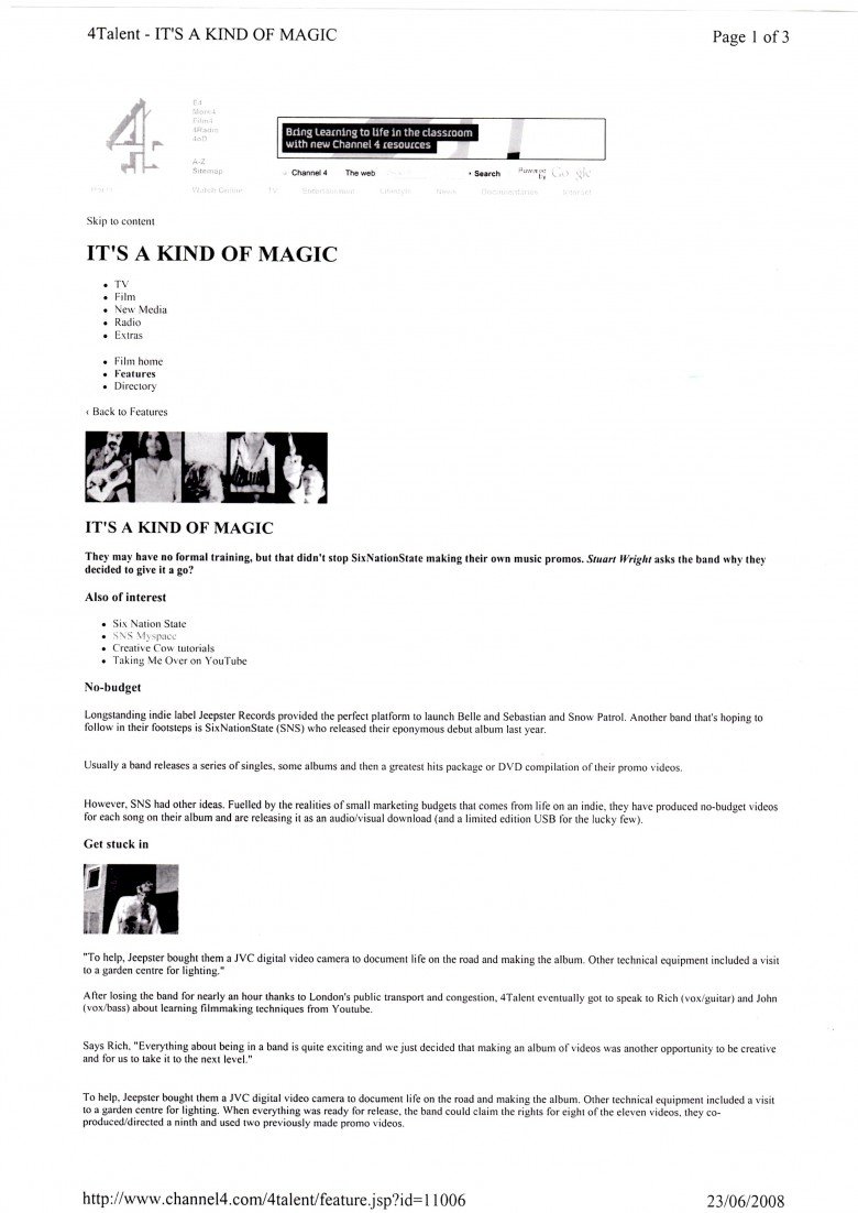 4talent.com - It's A Kind Of Magic (page 1)